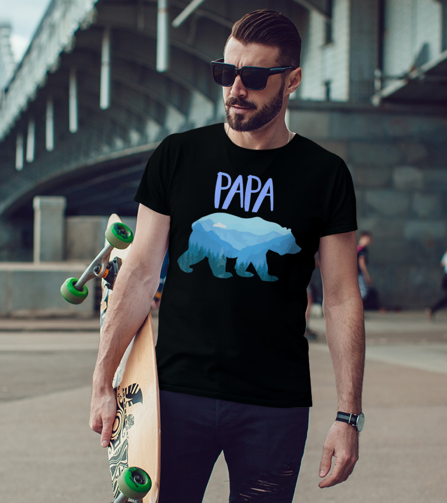 Papa Mountain Bear Mens Papa Bear T-Shirt