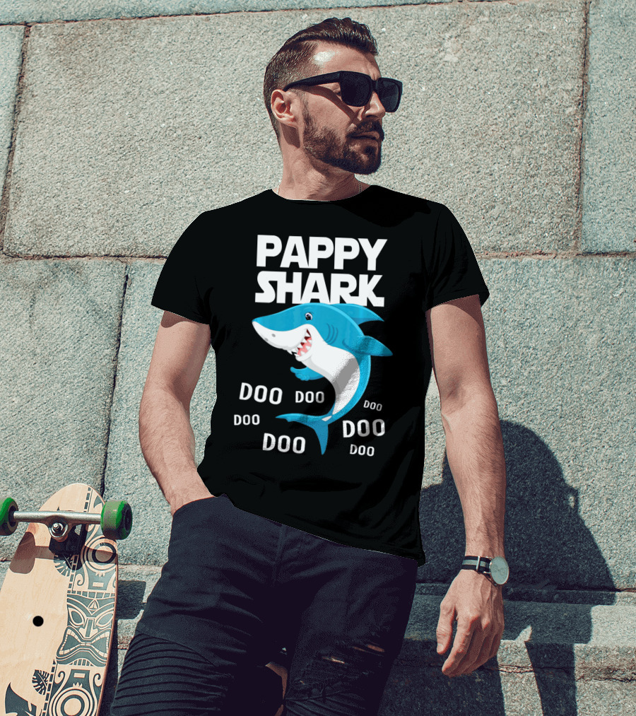 Pappy Shark Doo Doo Doo Grandpa Father's Day T-Shirt