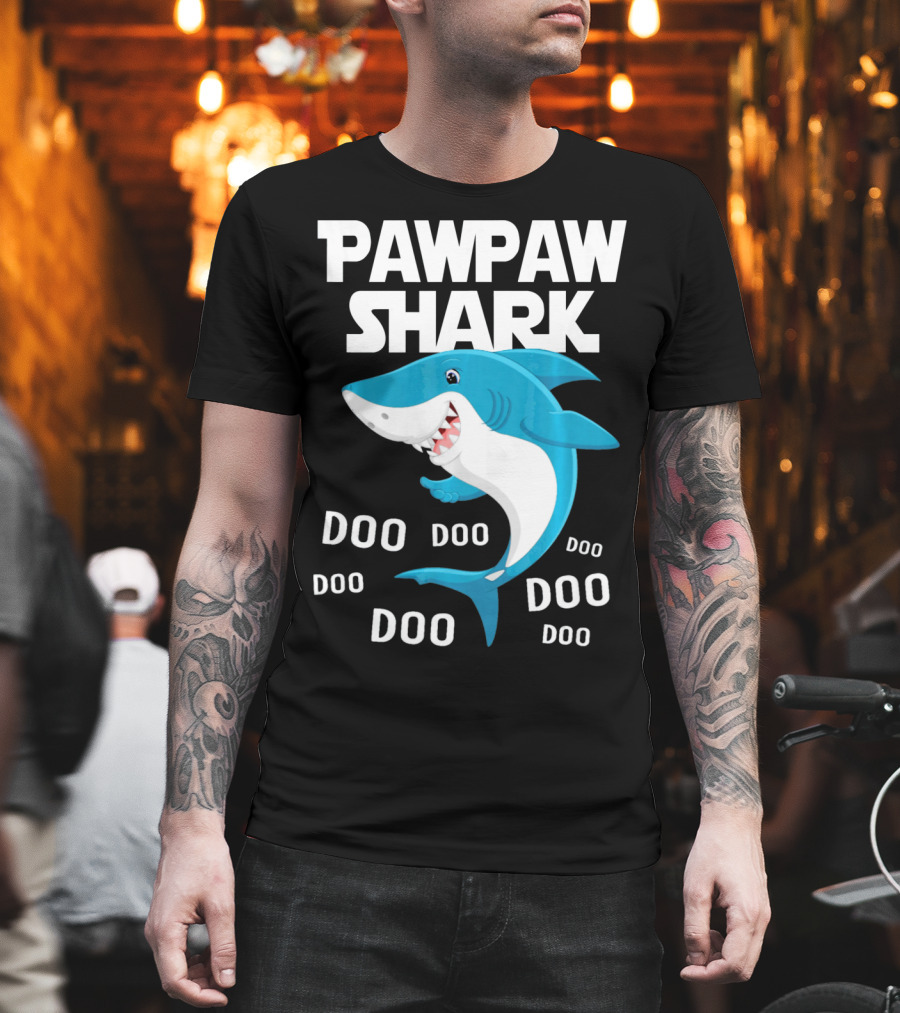 Pawpaw Shark Doo Doo Doo Grandpa Song T-Shirt