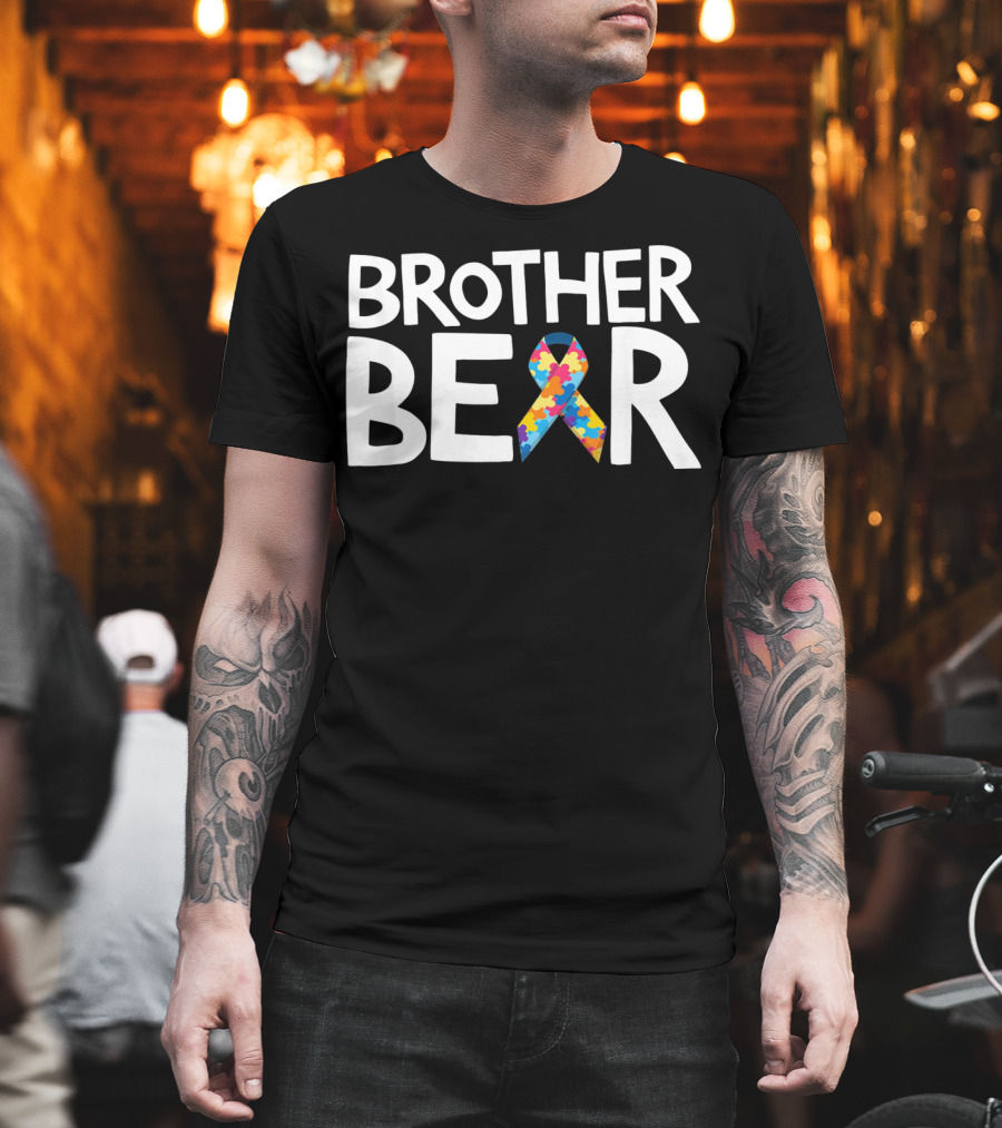 Brother Bear Autism Awareness Puzzle T-Shirt