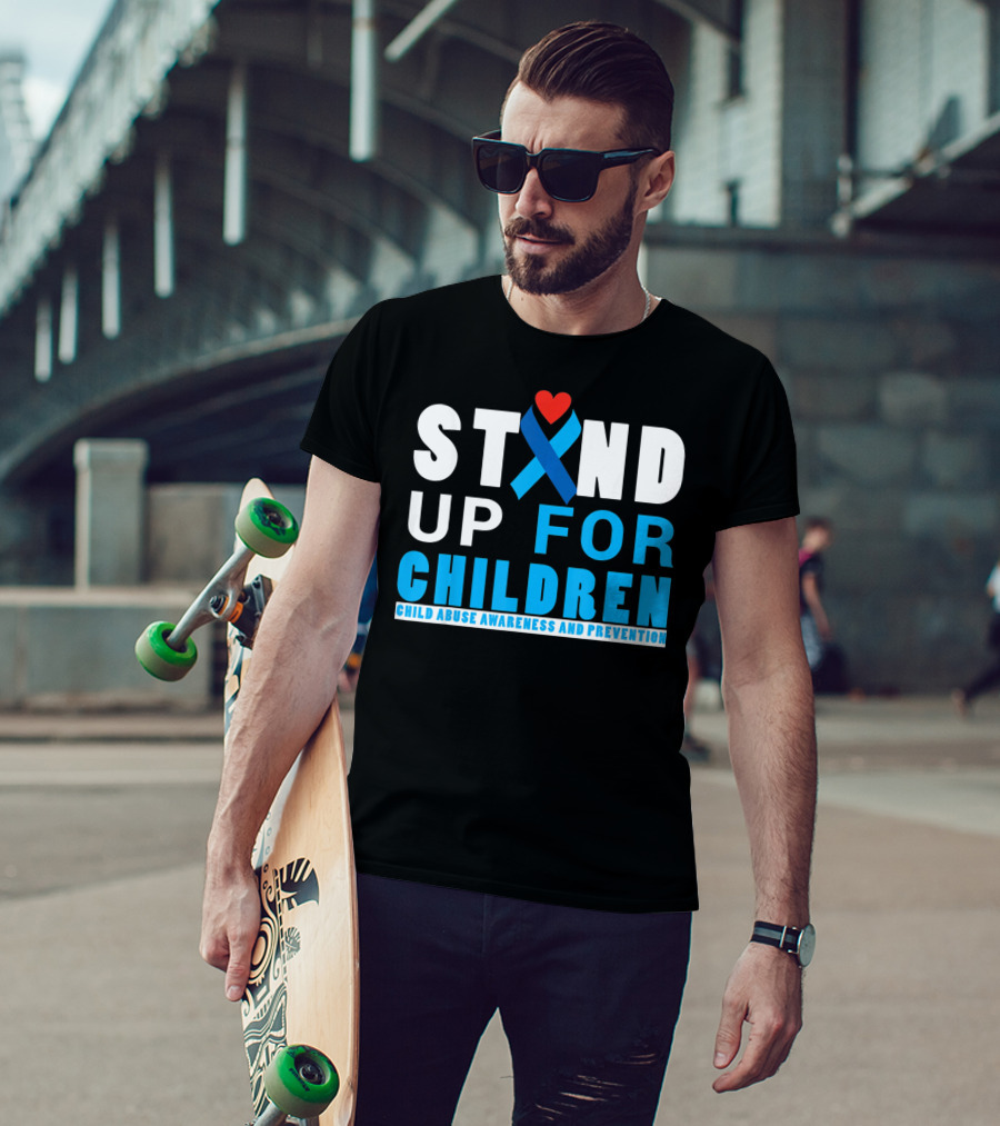 STAND UP FOR CHILDREN Child Abuse Awareness And Prevention T-Shirt