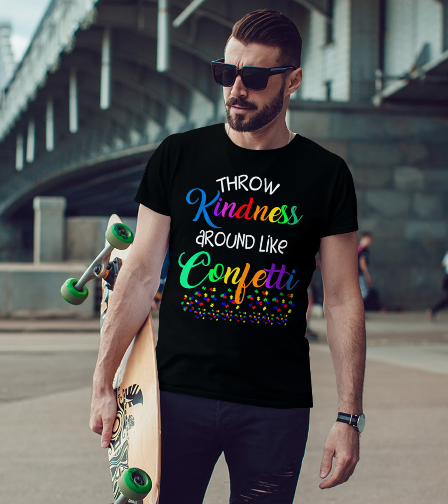 Throw Kindness Around Like Confetti Rainbow Stars T-Shirt