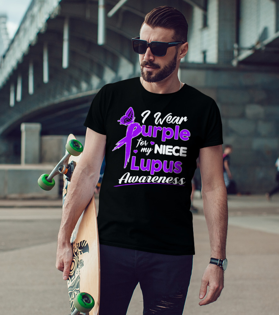 I Wear Purple For My Niece Lupus Awareness T-Shirt