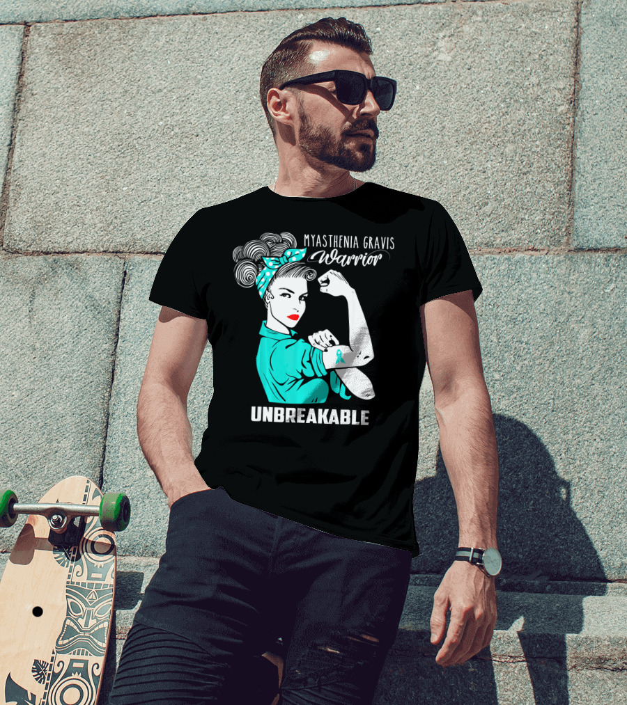 Myasthenia Gravis Warrior Unbreakable Strong Woman T-Shirt
