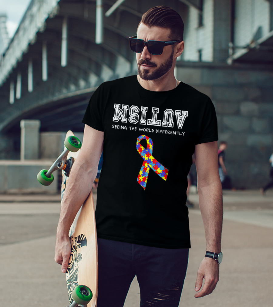 Autism Awareness Seeing The World Differently Puzzle T-Shirt