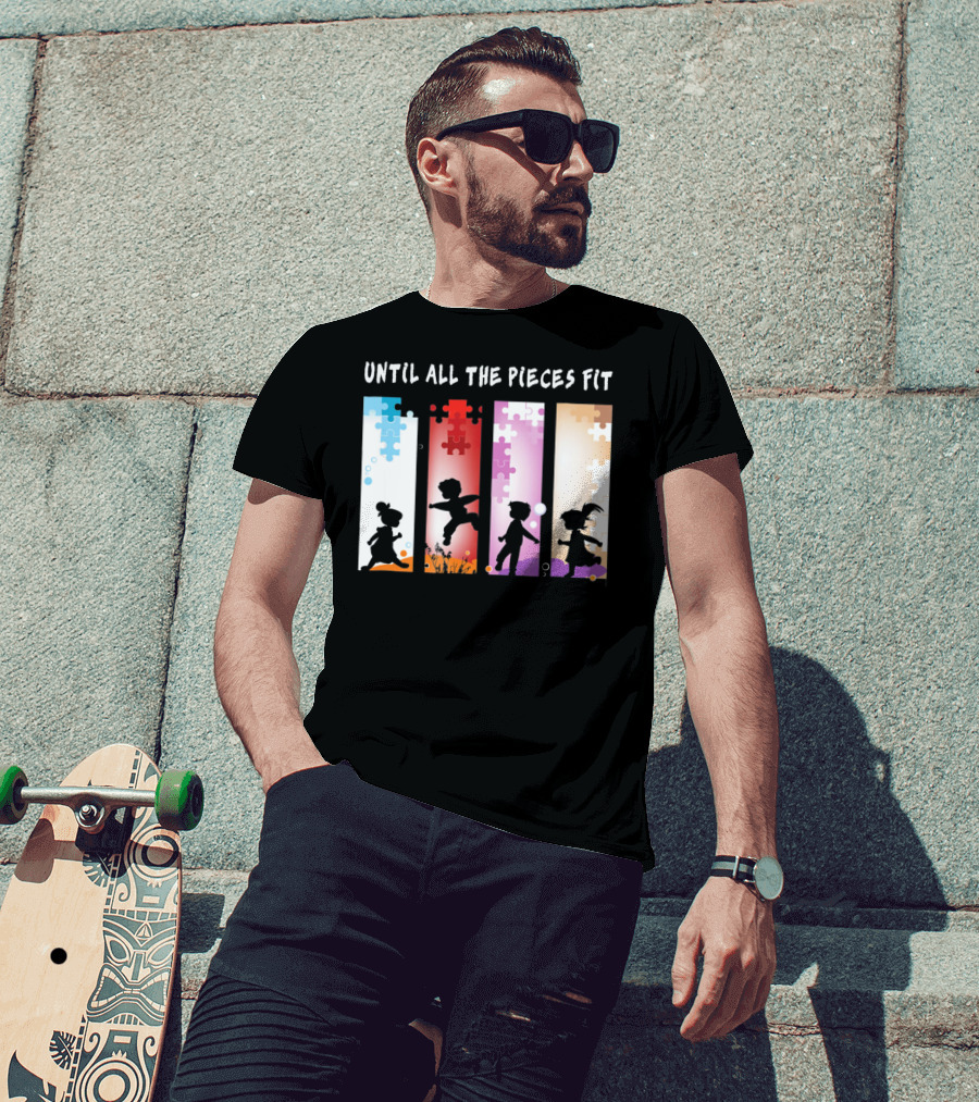 Until All The Pieces Fit Autism Awareness Puzzle T-Shirt
