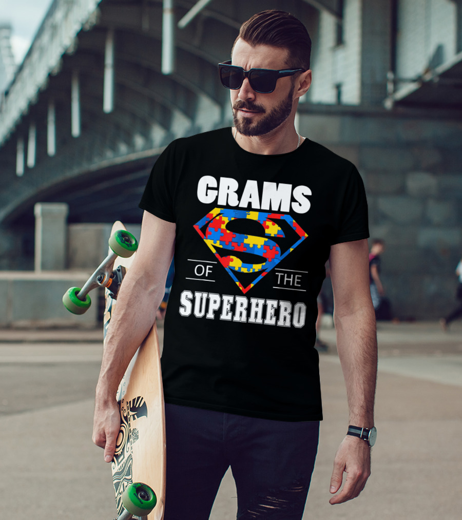 Super Grams Of The Superhero Autism Awareness Day T-Shirt