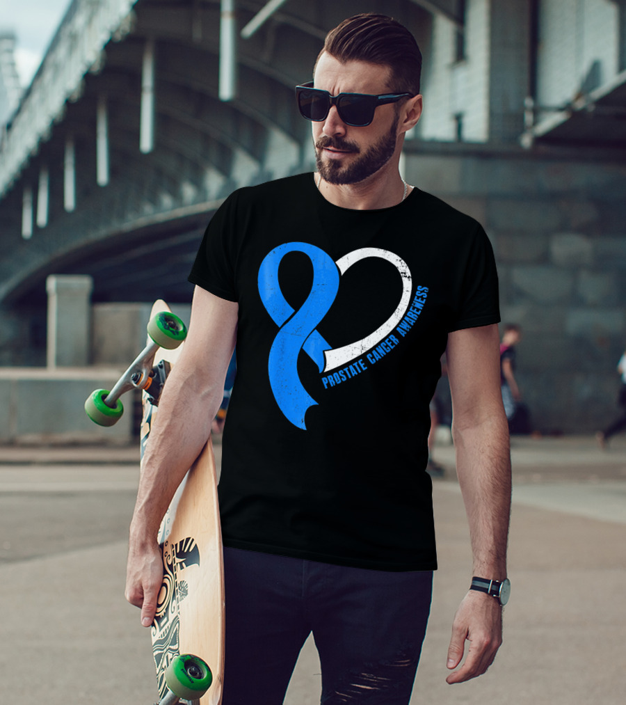 Prostate Cancer Awareness Heart T-Shirt