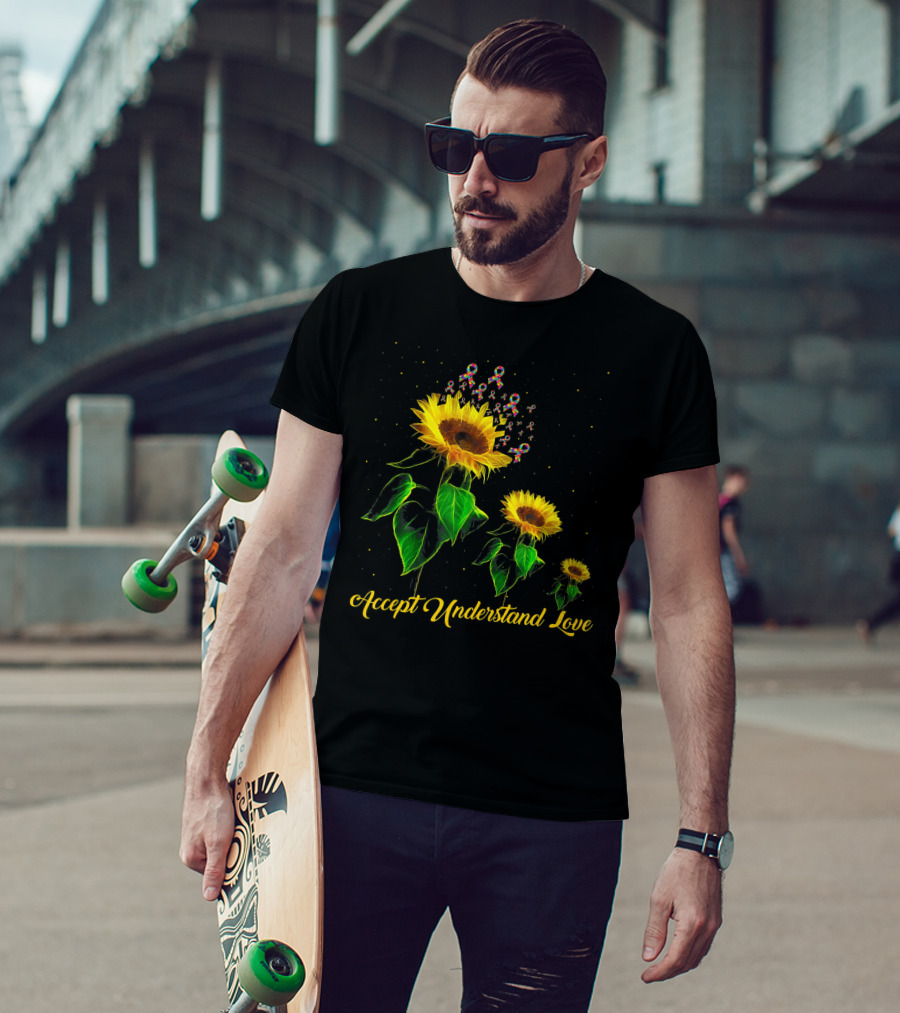 Accept Understand Love Sunflower Autism T-Shirt