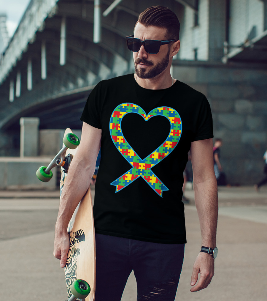 Autism ASD Aspergers Puzzle Heart T-Shirt