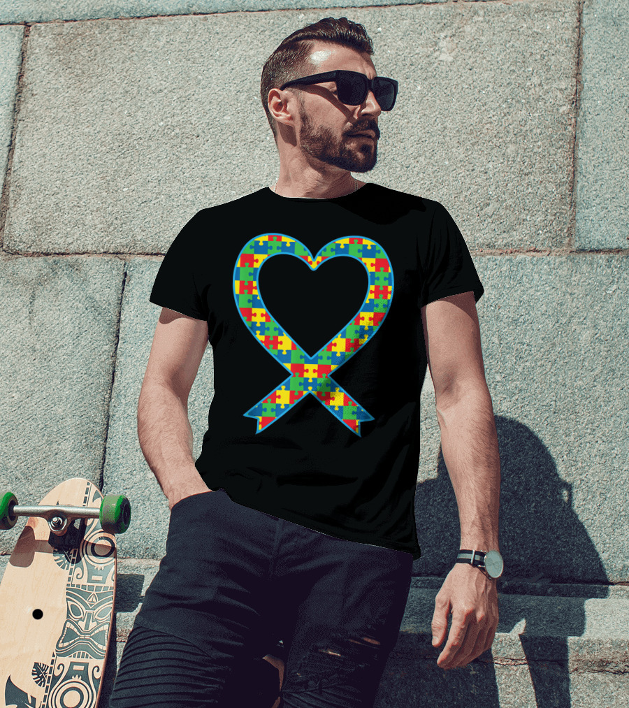 Autism ASD Aspergers Puzzle Heart T-Shirt