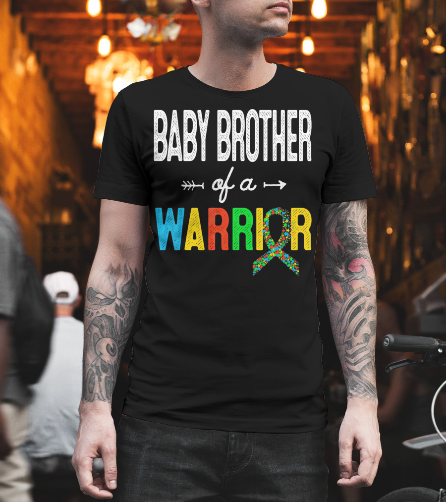 Baby Brother of a Warrior Autism Awareness T-Shirt