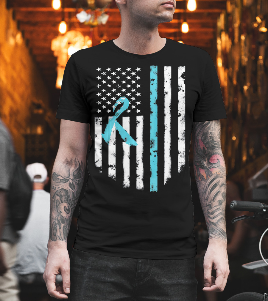 Scleroderma Awareness Support American Flag T-Shirt