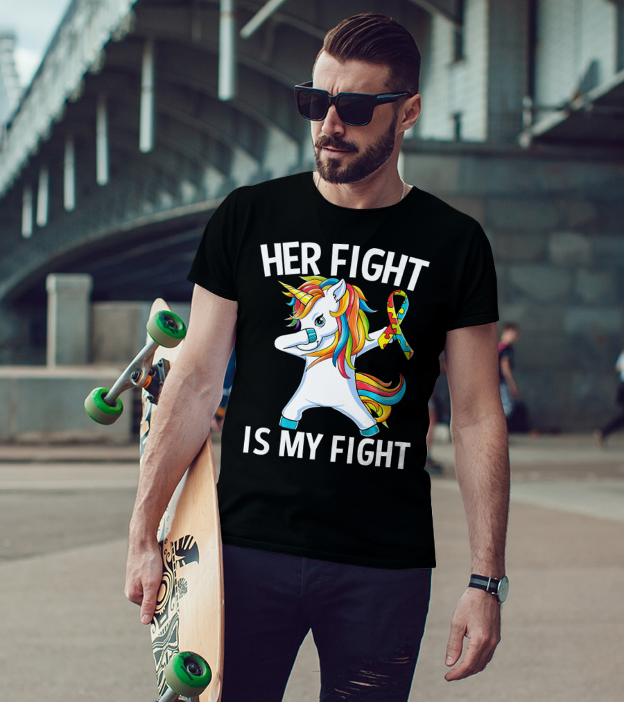 Her Fight Is My Fight Unicorn Puzzle T-Shirt