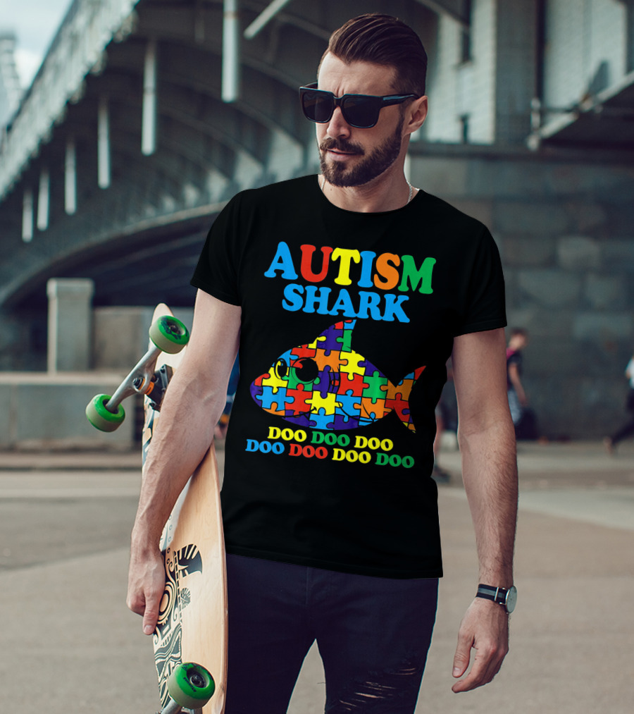 Autism Shark Doo Doo Doo Doo Doo Doo T-Shirt