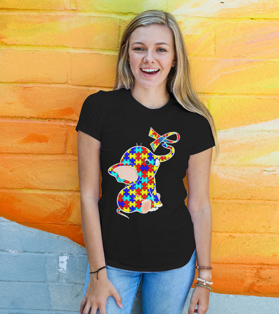 Elephant Puzzle Autism Awareness T-Shirt
