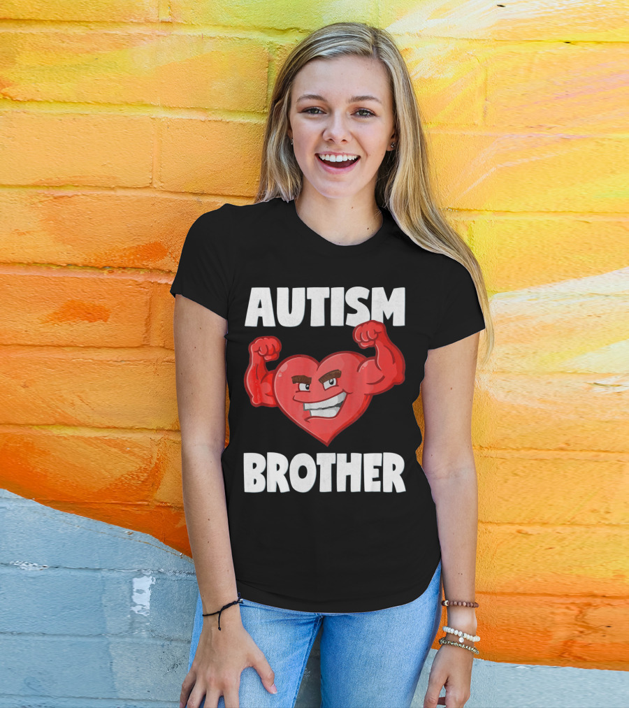 Autism Brother Heart Strong Brothers T-Shirt