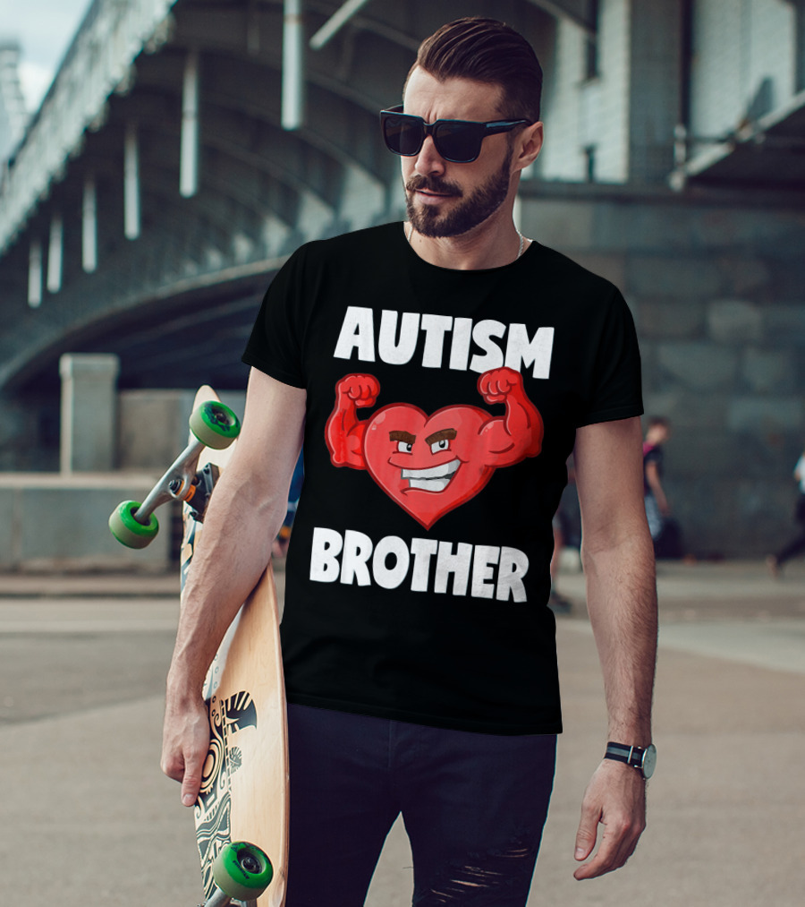 Autism Brother Heart Strong Brothers T-Shirt