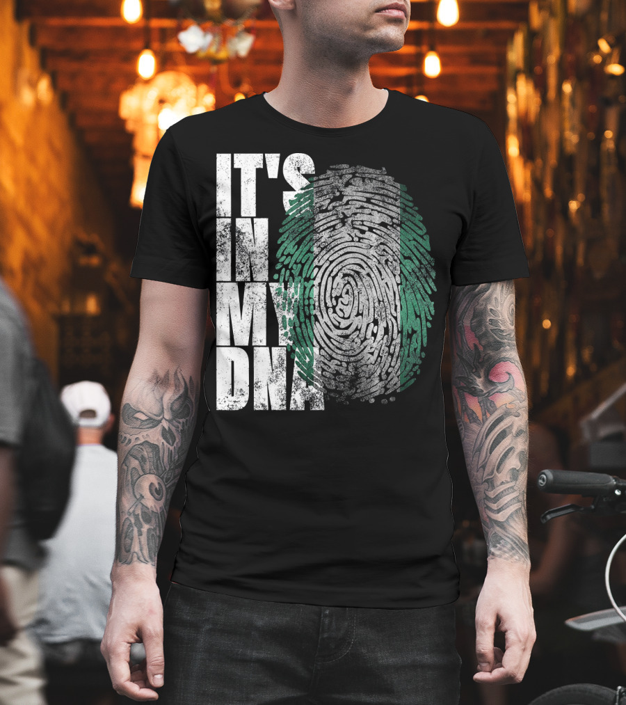 It's In My DNA Nigerian Heritage Fingerprint T-Shirt
