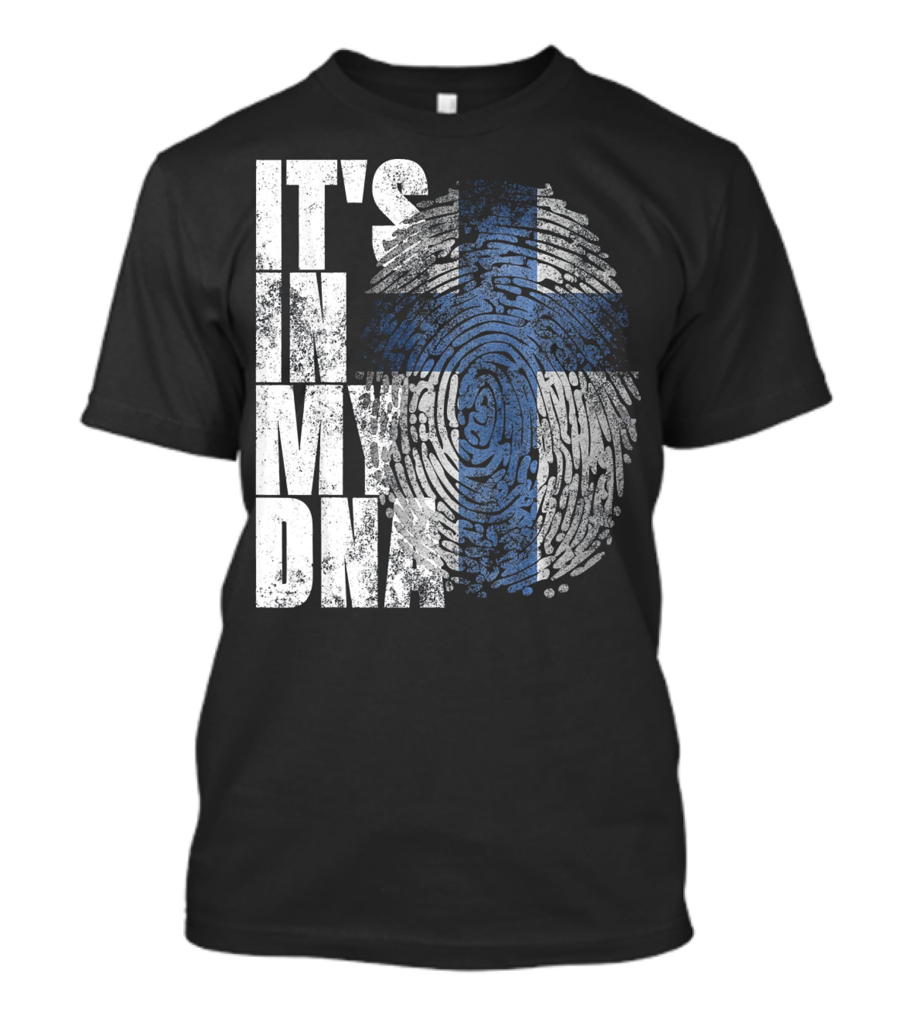 It's In My DNA Finnish Suomi Finland Fingerprint Flag T-Shirt