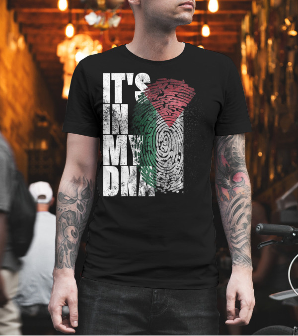It's In My DNA Palestinian Flag Fingerprint T-Shirt It's In My DNA Palestinian Flag Fingerprint T-Shirt