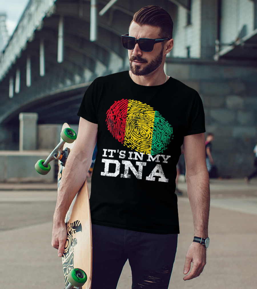 It's In My DNA Guinean Proud Afro Fingerprint Colors T-Shirt