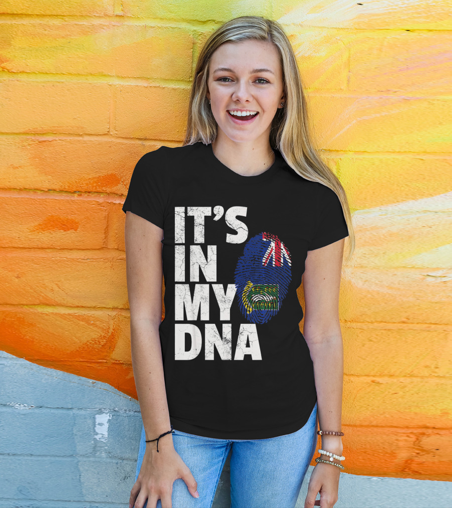 IT'S IN MY DNA British Virgin Islands Flag Fingerprint T-Shirt