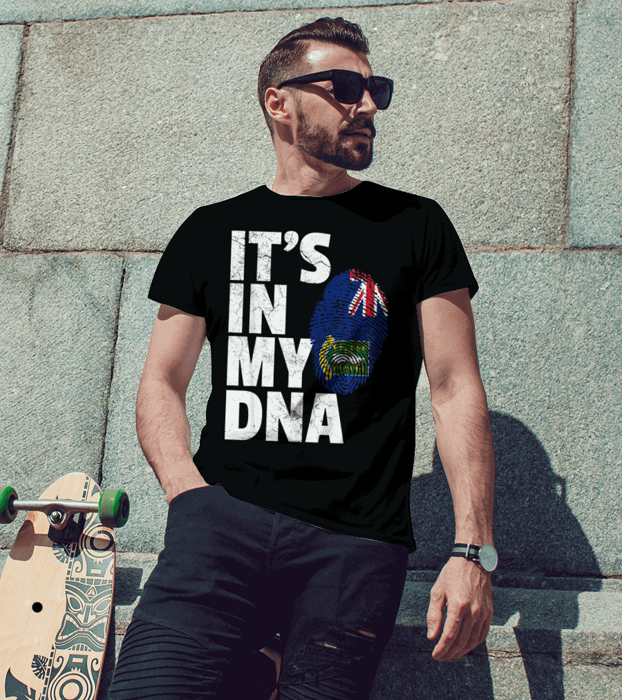 IT'S IN MY DNA British Virgin Islands Flag Fingerprint T-Shirt