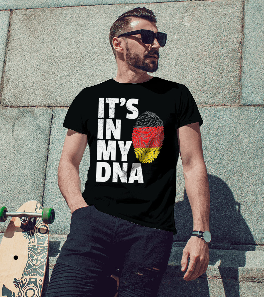 IT'S IN MY DNA German Flag Fingerprint Germany T-Shirt