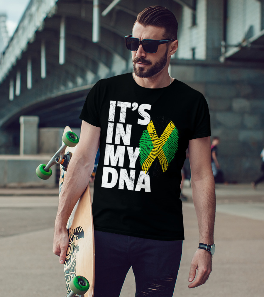 Its IN My Dna Jamaica Flag Jamaican Pride T-Shirt