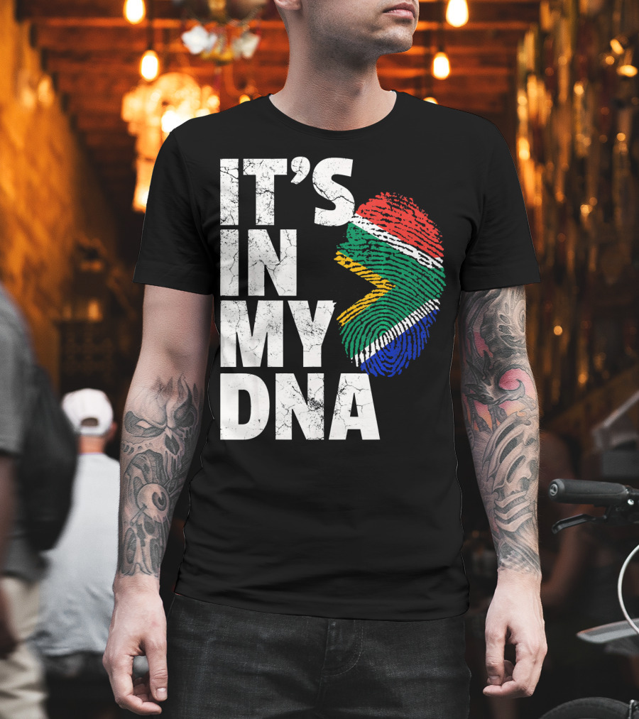 SOUTH AFRICA FLAG FINGERPRINT IT'S IN MY DNA T-Shirt