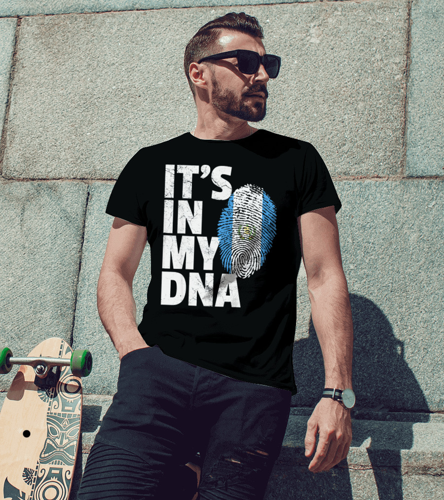 IT'S IN MY DNA Guatemala Flag Fingerprint T-Shirt