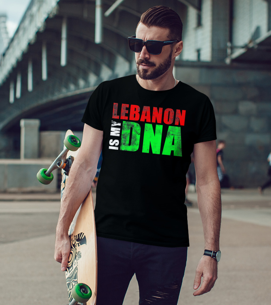 Lebanon Is My DNA Lebanese Flag Colors T-Shirt