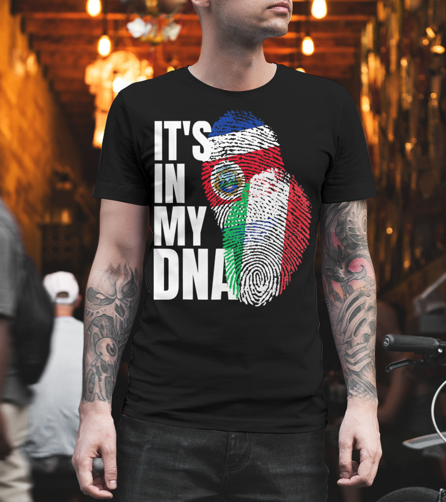 It's In My DNA Costa Rican Italian Flag Mix T-Shirt
