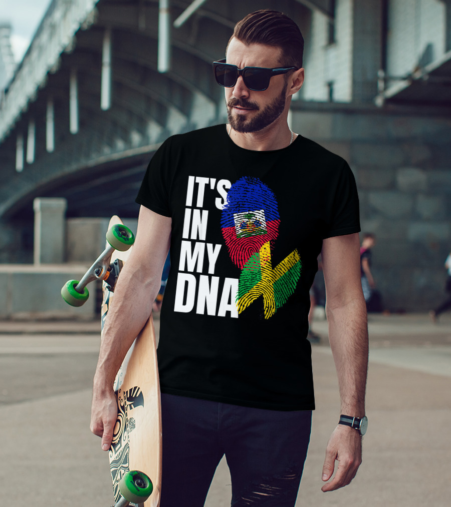 Jamaican Haitian Mix It's In My DNA Flag Heritage T-Shirt