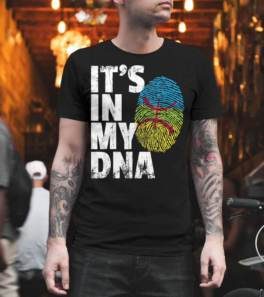 It's IN My Dna Amazigh Tamazgha Kabyle Fingerprint T-Shirt