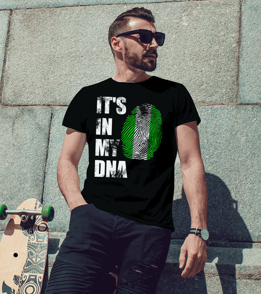 It's IN My Dna Nigerian Flag Fingerprint T-Shirt
