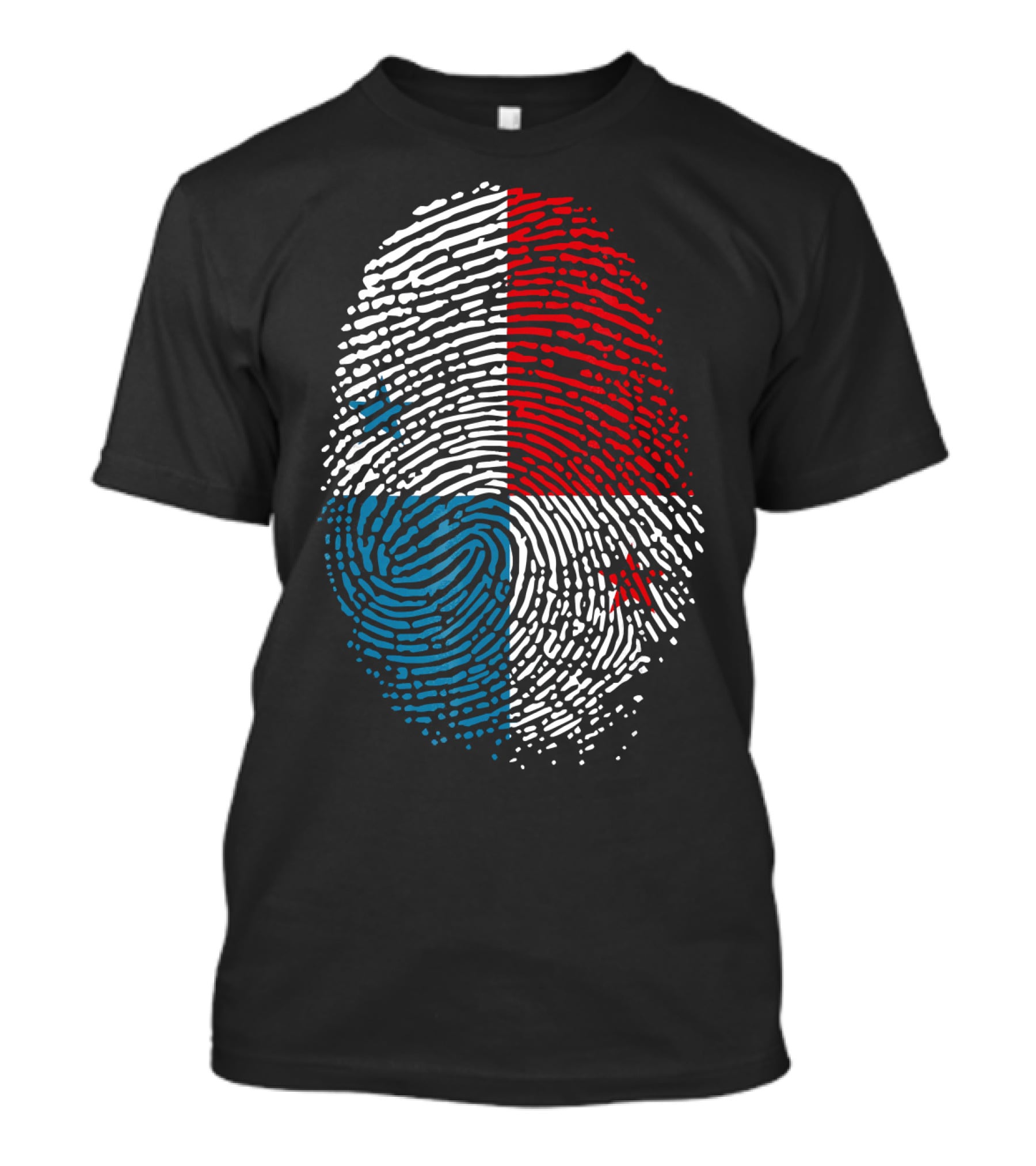 Panama Flag Fingerprint DNA For Birthday T-Shirt
