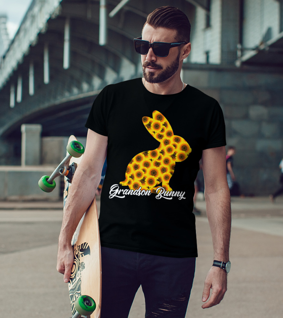 Grandson Bunny Sunflower Floral T-Shirt