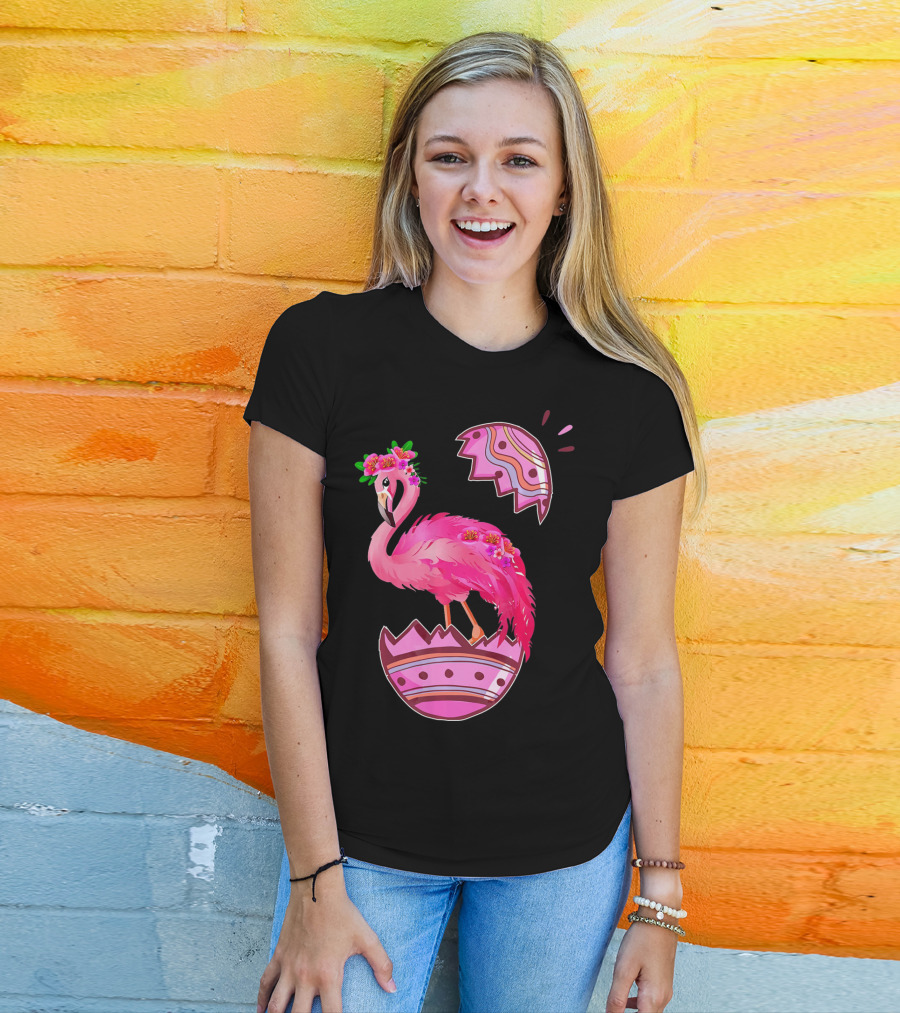 Flamingo Pink Easter Egg Delight T-Shirt