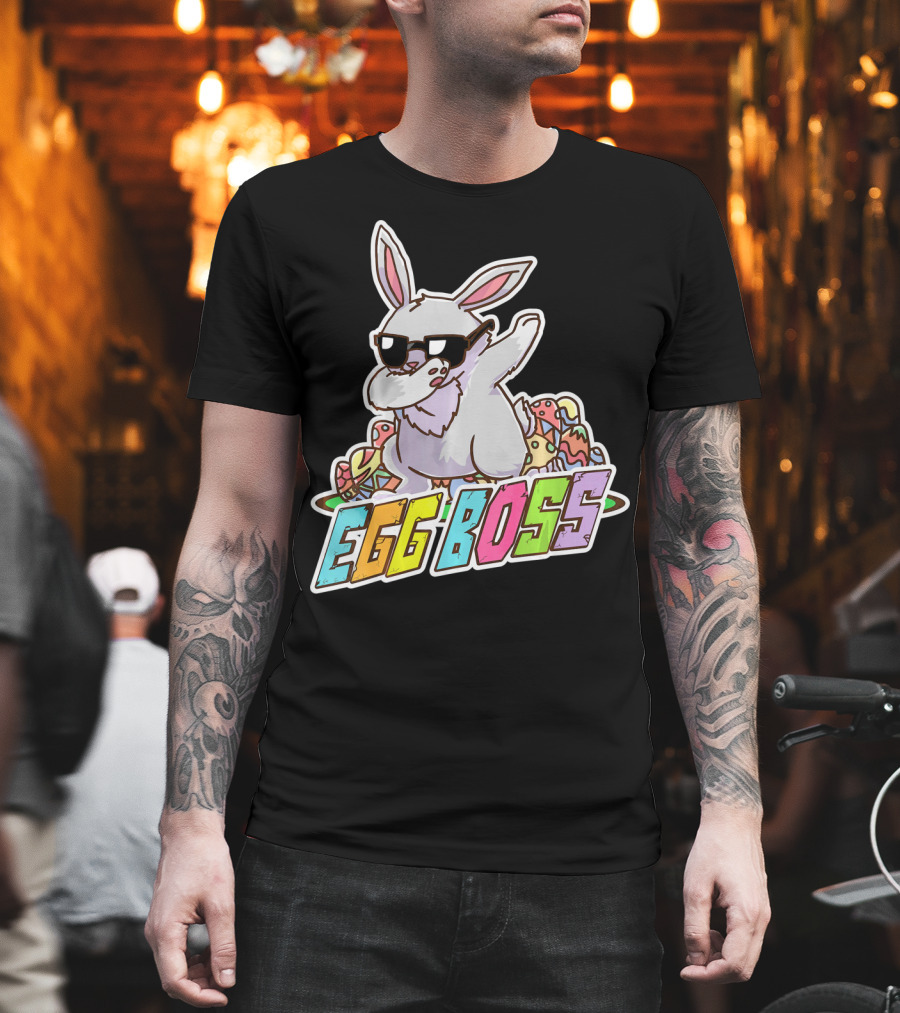 EGG BOSS Easter Bunny Dabbing Sunglasses T-Shirt