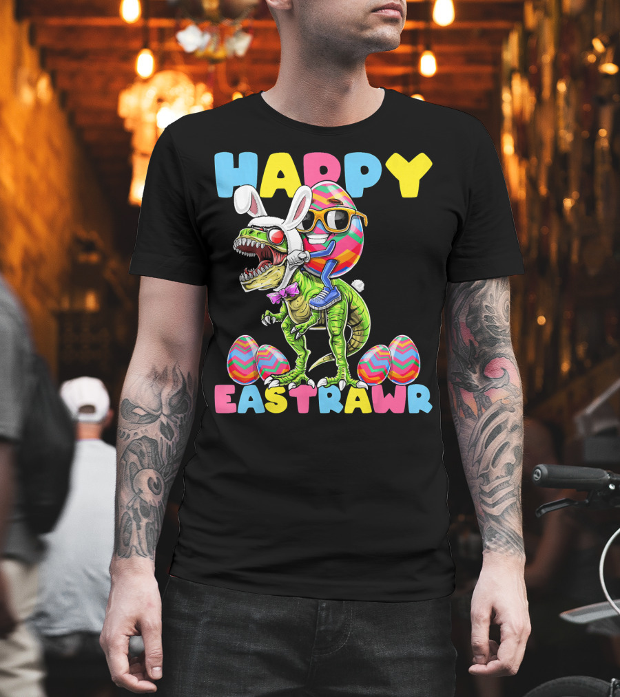 HAPPY EASTRAWR BUNNY DINOSAUR EGG RABBIT T-Shirt