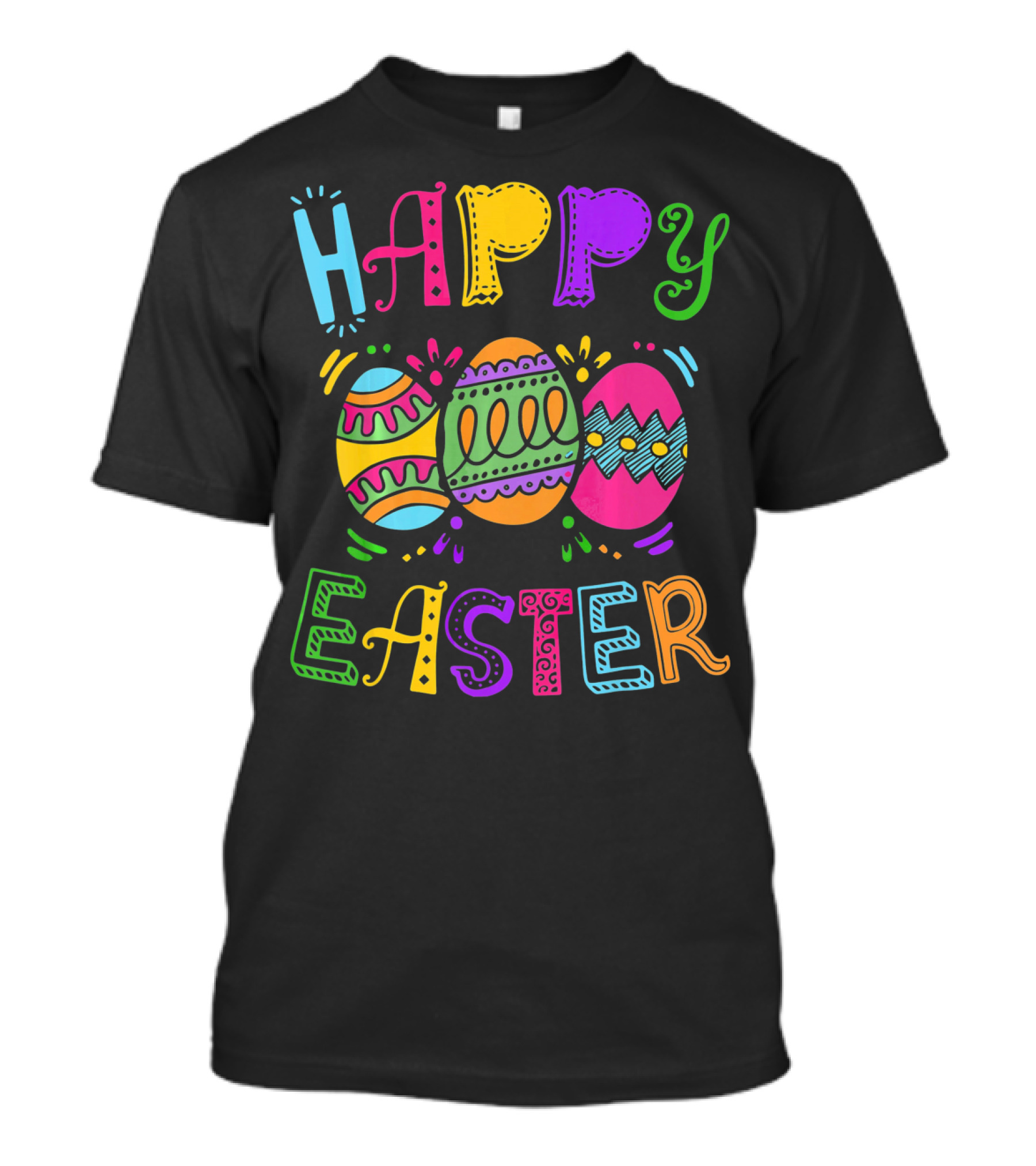 Happy Easter Colorful Bunny Eggs T-Shirt