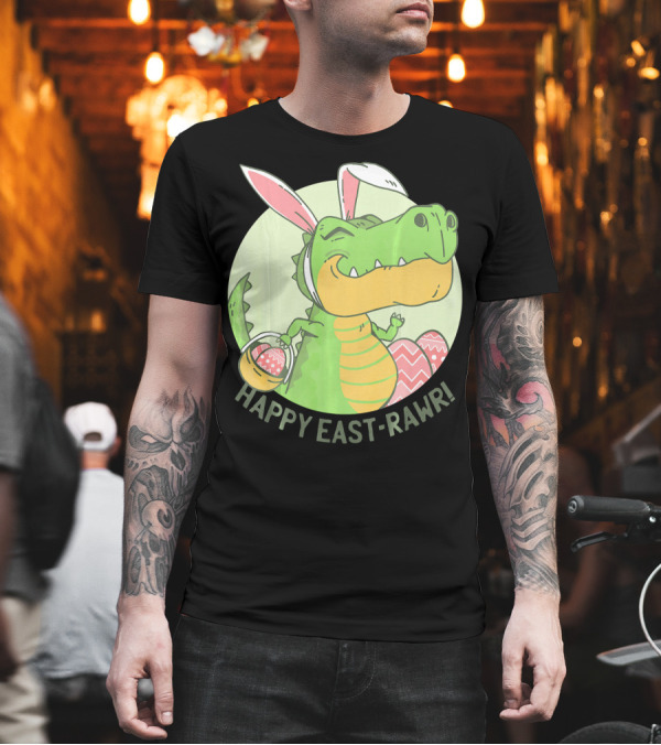 Happy East-RAWR Dinosaur Bunny T-Shirt Happy East-RAWR Dinosaur Bunny T-Shirt