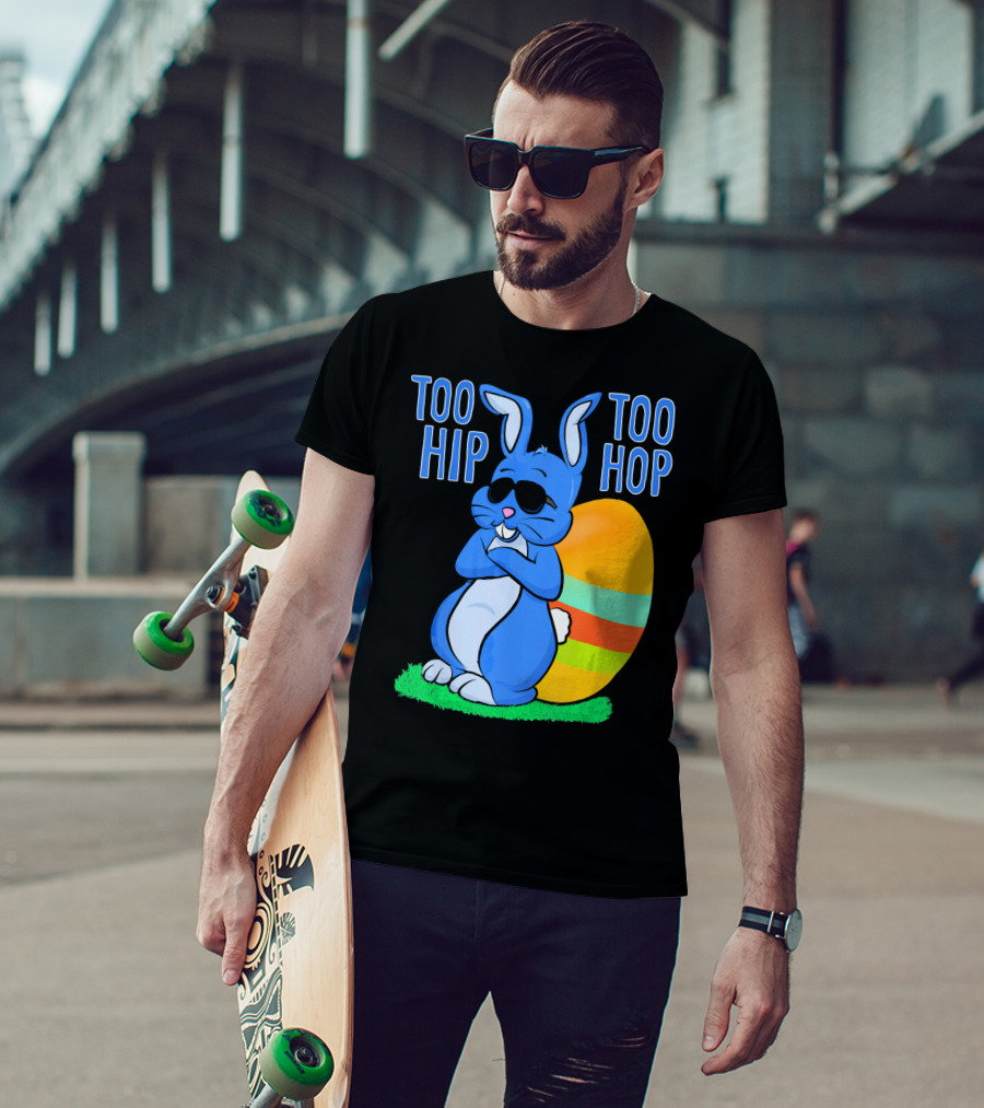 Too Hip Too Hop Easter Bunny Egg Girls Kids T-Shirt