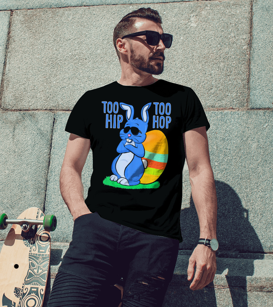 Too Hip Too Hop Easter Bunny Egg Girls Kids T-Shirt