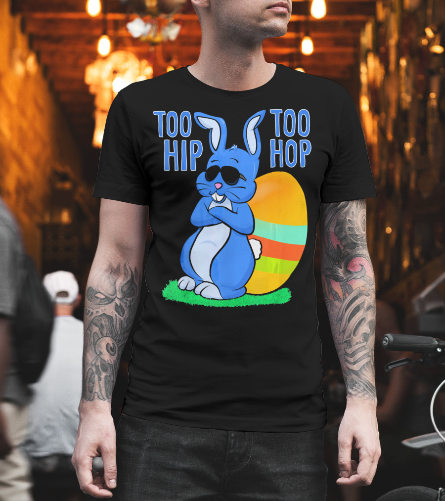 Too Hip Too Hop Easter Bunny Egg Girls Kids T-Shirt