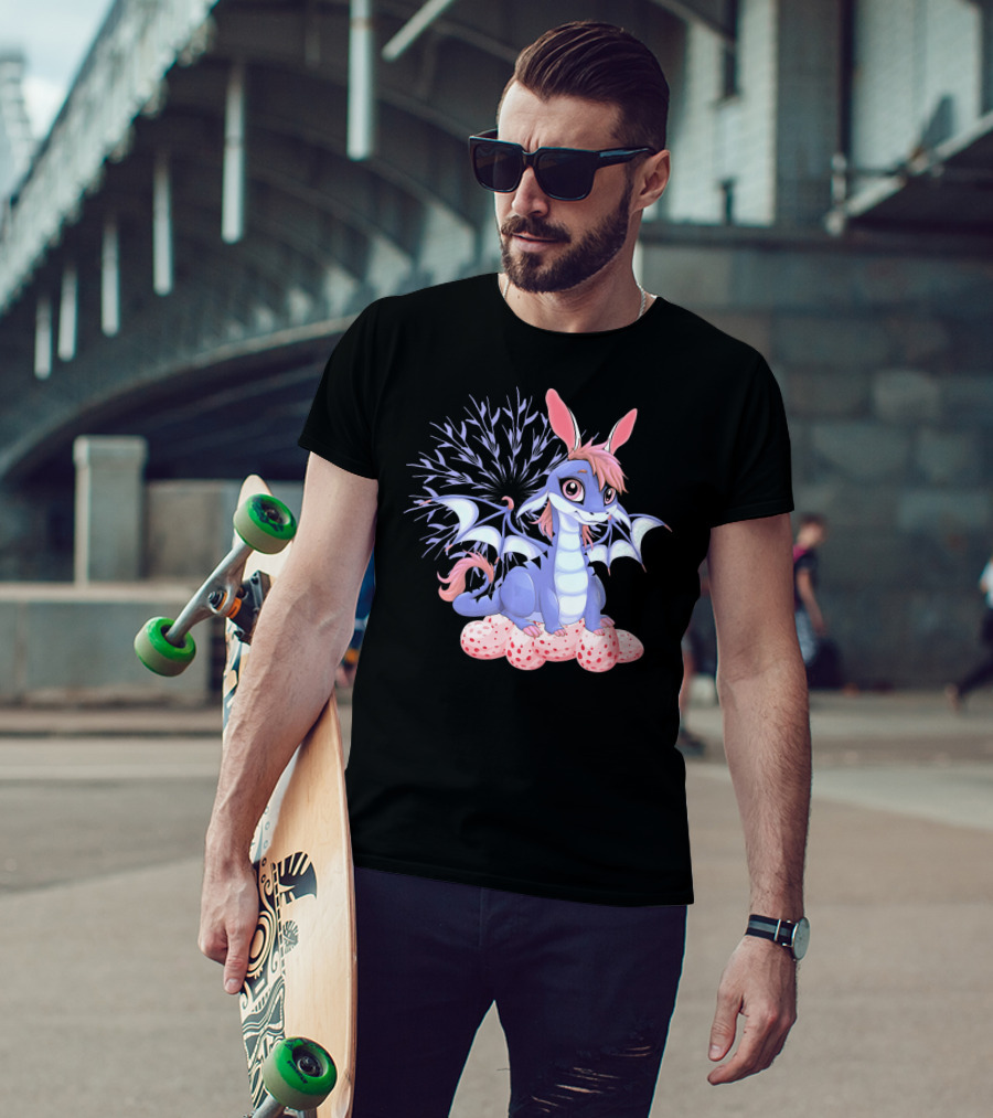 Cute Anime Dragon Bunny Easter Fantasy Toddler T-Shirt