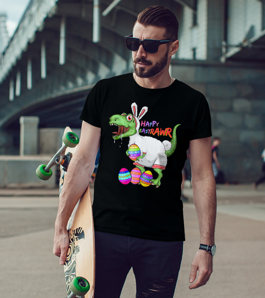 Happy Eastrawr Dinosaur Rex Easter Eggs Bunny Costume T-Shirt
