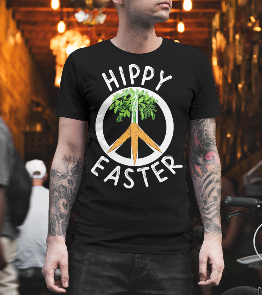 Hippy Easter Peace Carrot Boho T-Shirt
